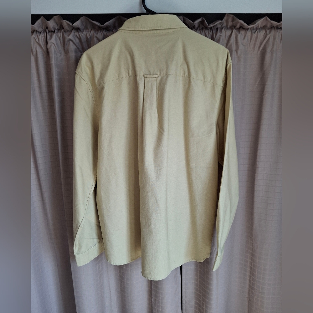 NWT Forever 21 Tan Long Sleeve Button Up Shirt Size Medium - Picture 4 of 7